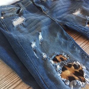 Judy Blue leopard skinny sz7/28
